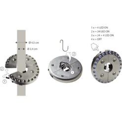 CAO Lampe Tente / Parasol -Camping Fournitures Soldes Boutique cao lampe tente parasol 3